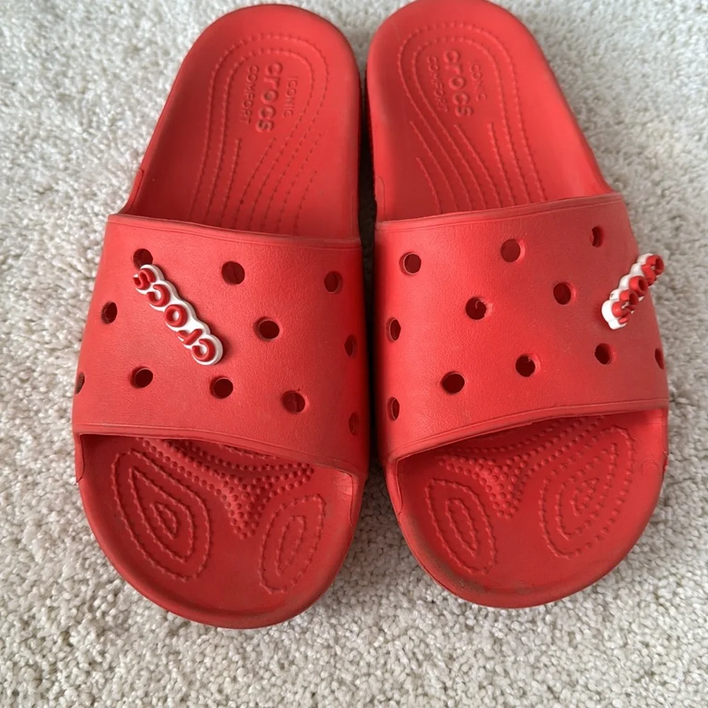 Crocs Red Slide Sandals for Men - Classic Comfort